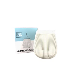 Difusor Aroma Humidificador 400Ml Blanco+12 Esencias + Caja Madera